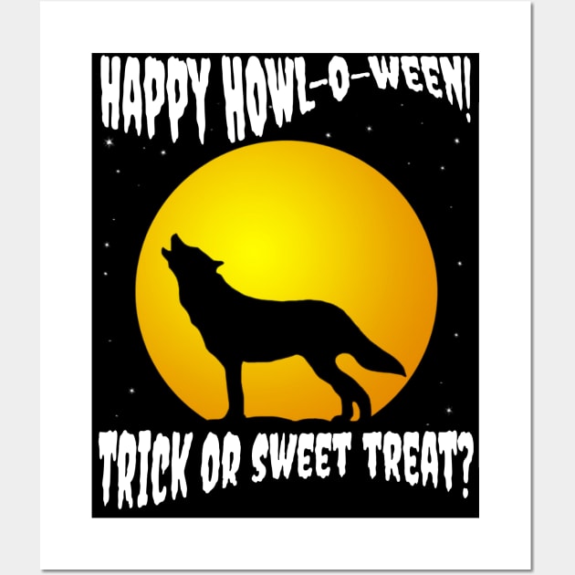 Happy Howl-o-ween! Trick or Sweet Treat? Wall Art by BestWildArt